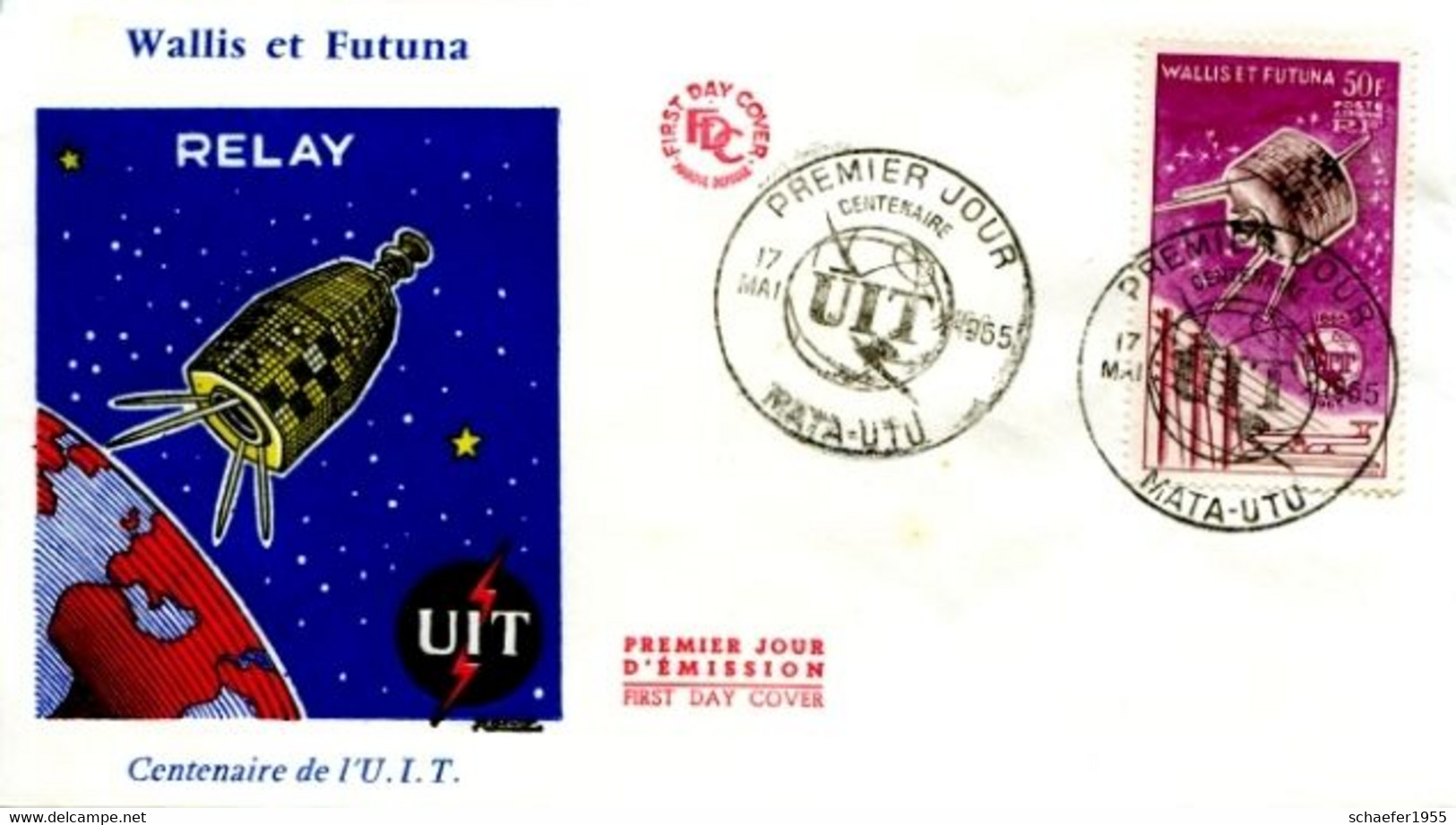 Wallis Et Futuna 1965 FDC + Stamp UIT - Océanie