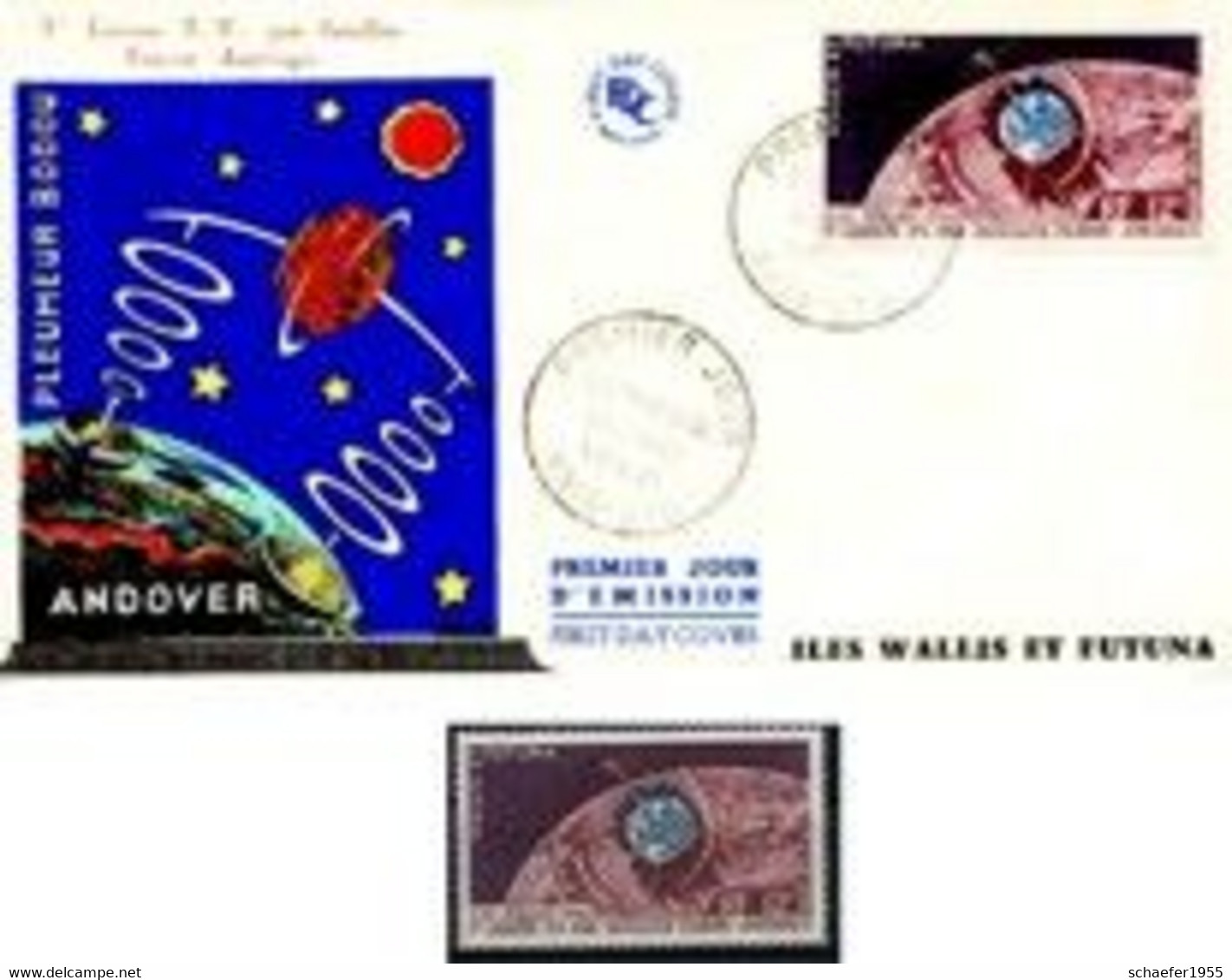 Wallis Et Futuna 1962 FDC + Stamp TV Satelite - Oceanía