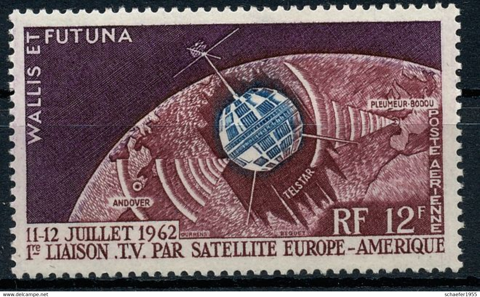 Wallis Et Futuna 1962 FDC + Stamp TV Satelite - Oceanía