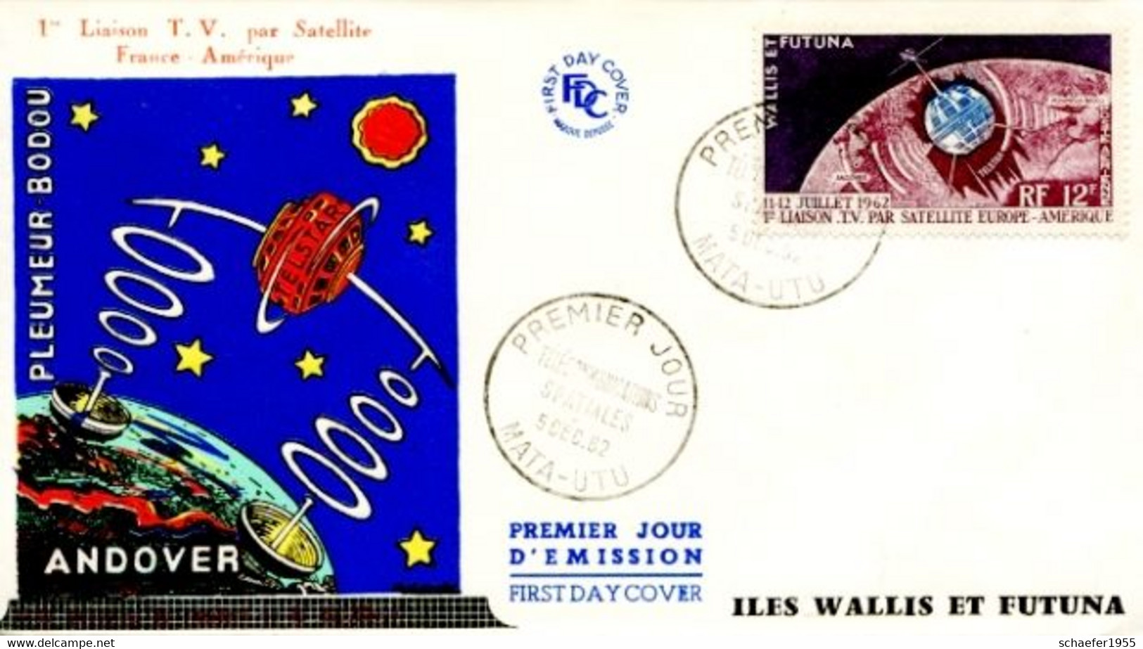 Wallis Et Futuna 1962 FDC + Stamp TV Satelite - Oceanía