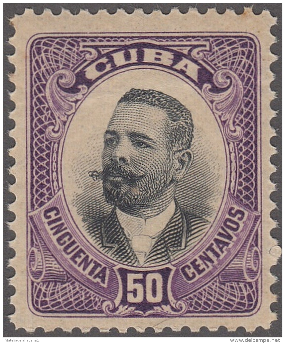 1910-145 CUBA REPUBLICA 1910 Ed.187. PATRIOTAS 50c ANTONIO MACEO MNH. - Nuevos