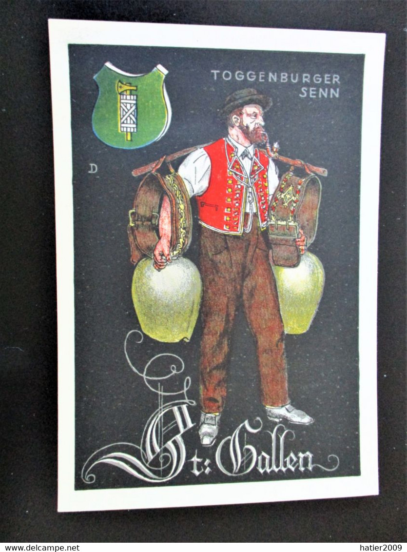 SWISS Original Costumes Schweizer Trachten Karten -    SAINT GALL - Toggenburger Senn - St. Gallen