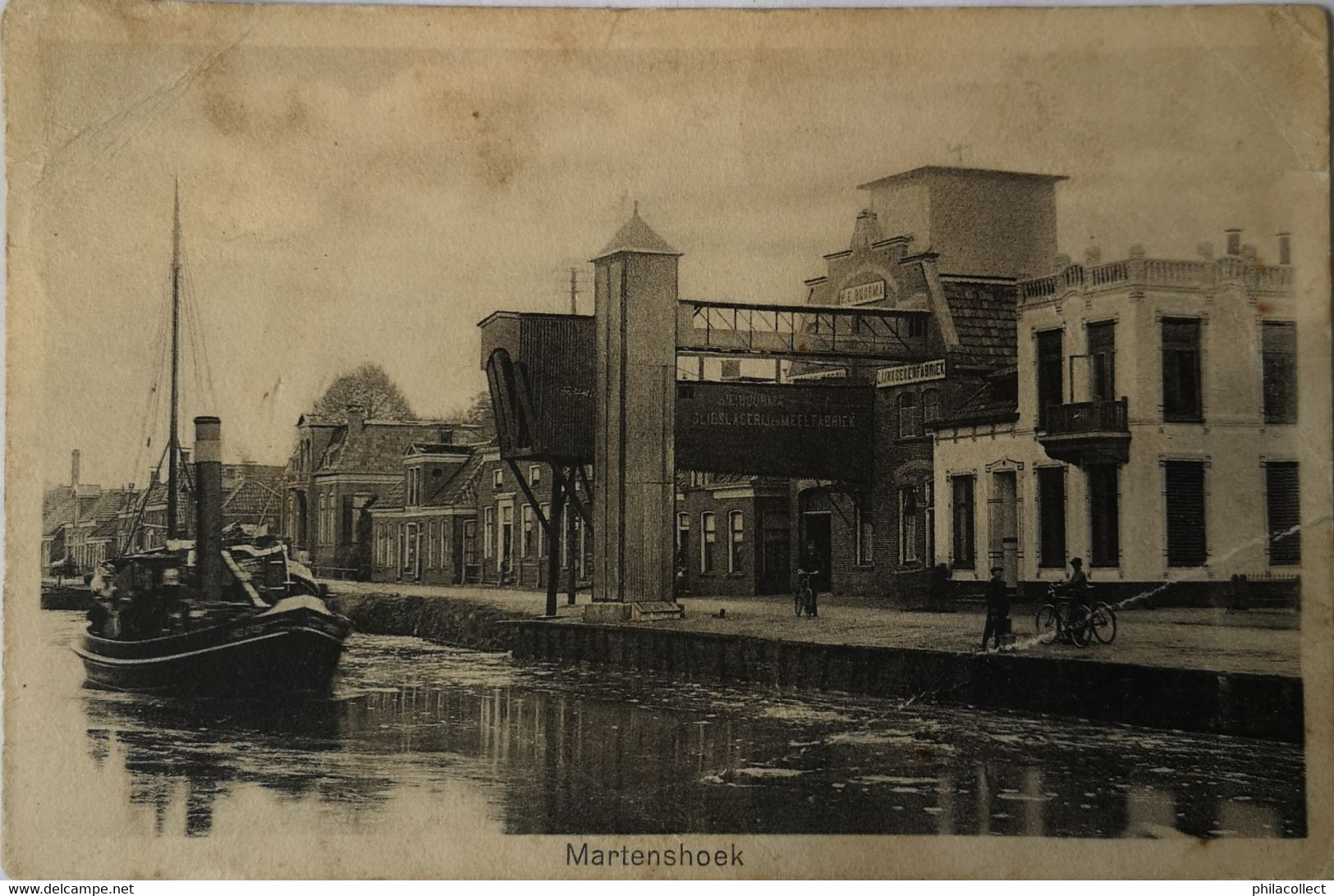 Martenshoek (Grn.) Kade - Schip - Fabriek 1921 Vouw - Other & Unclassified