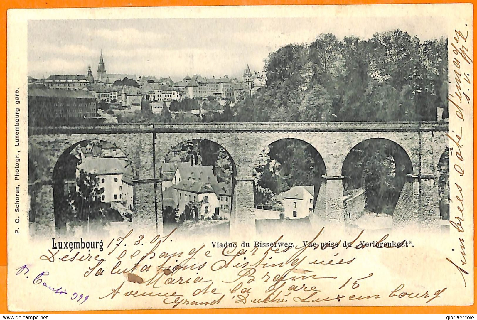 99356 - LUXEMBOURG - Postal History  -  POSTCARD  To ITALY  1901 - Andere & Zonder Classificatie