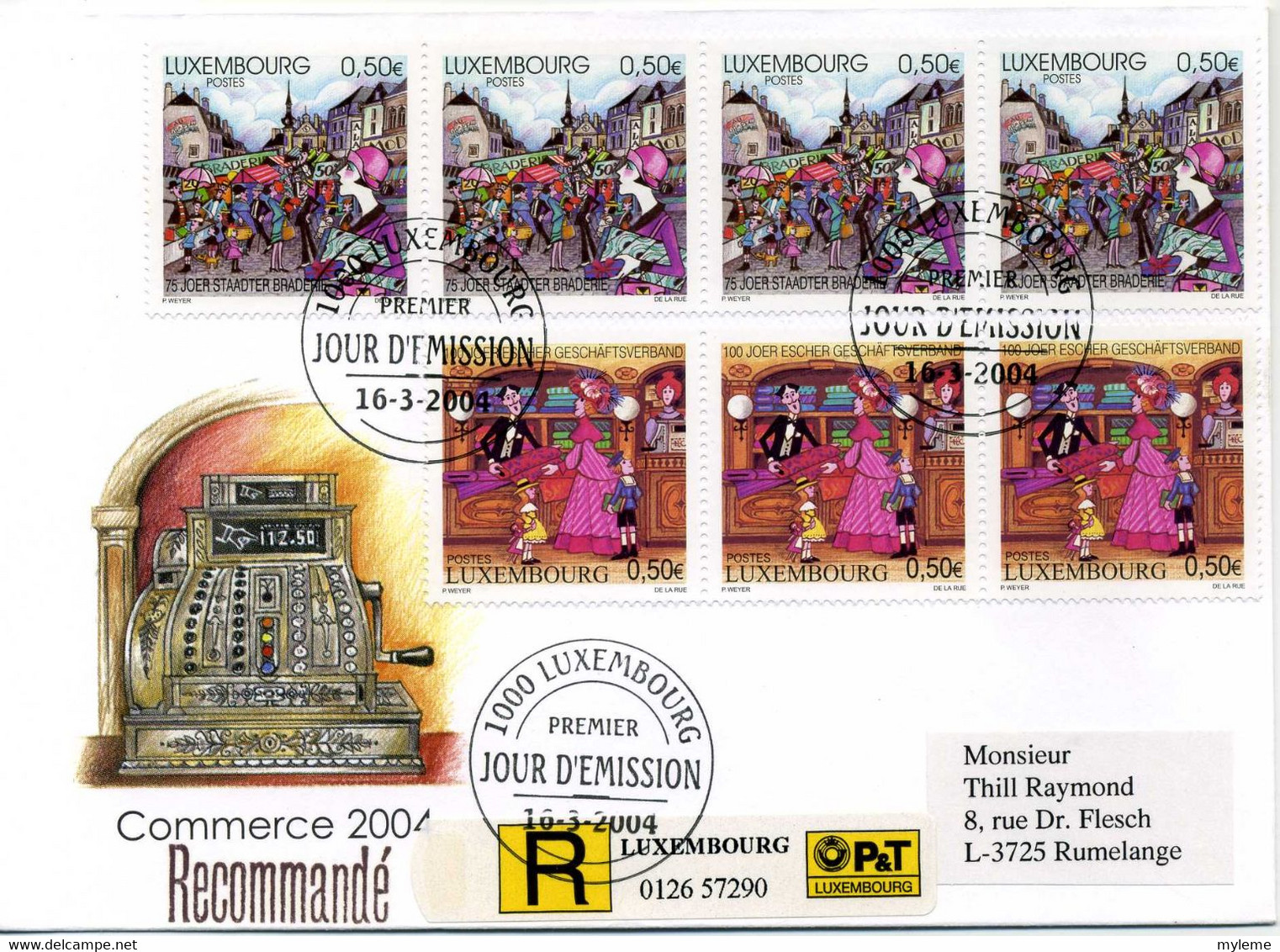 Z25-9 Luxembourg  Recommandé N° 1584 + 1585 En Parfait état . A Saisir !!! - Briefe U. Dokumente