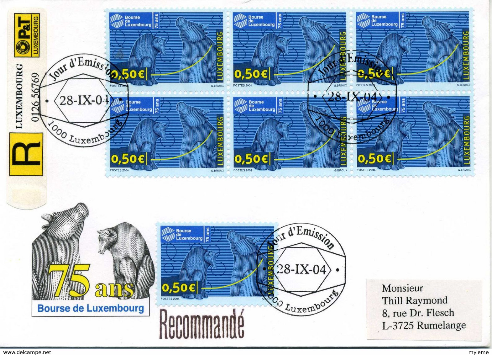 Z25-9 Luxembourg  Recommandé N° 1602 En Parfait état . A Saisir !!! - Lettres & Documents