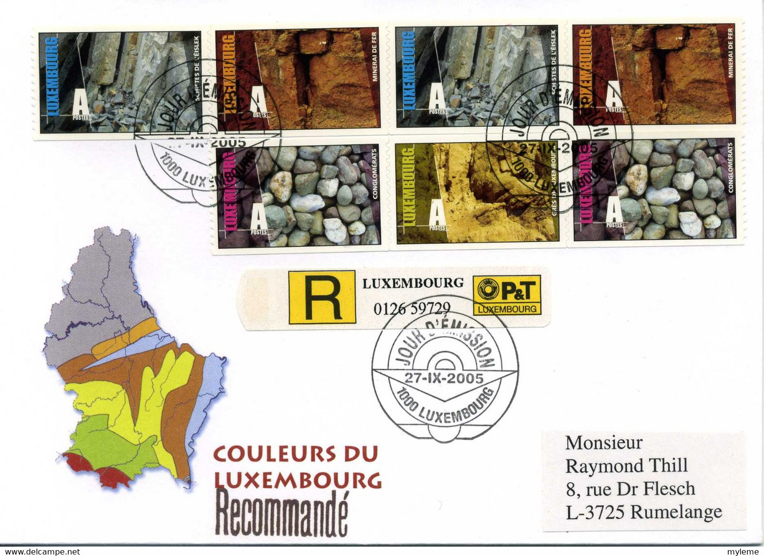 Z25-10 Luxembourg  Recommandé N° 1637 à 1640   En Parfait état . A Saisir !!! - Covers & Documents