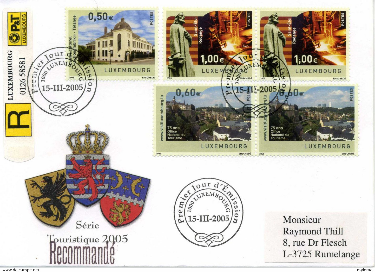 Z25-10 Luxembourg  Recommandé N° 1616 à 1618   En Parfait état . A Saisir !!! - Covers & Documents