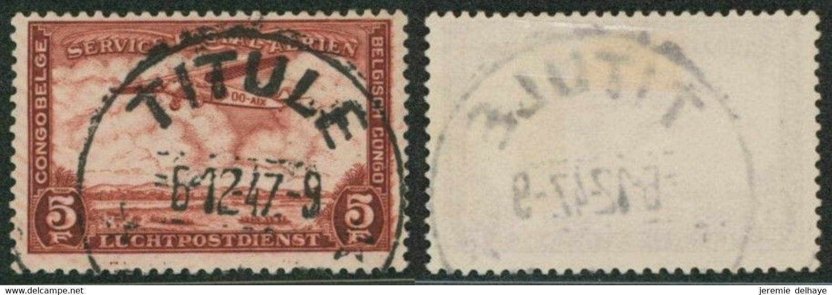 Congo Belge - PA12 Obl Simple Cercle "Titule" (1947). - Used Stamps