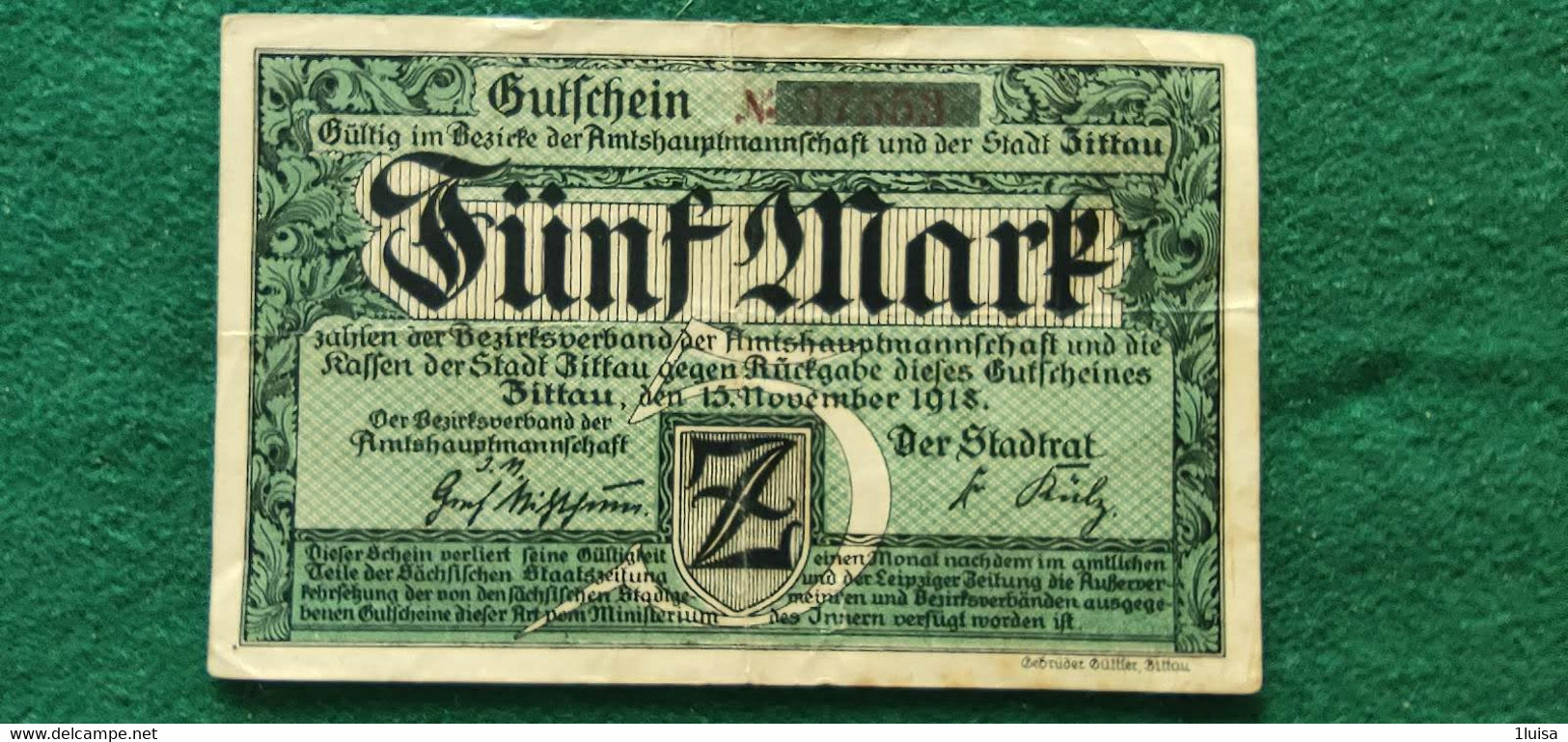 GERMANIA  Zittau 5 MARK 1918 - Lots & Kiloware - Banknotes