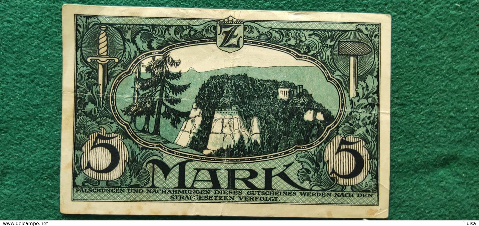 GERMANIA  Zittau 5 MARK 1918 - Lots & Kiloware - Banknotes