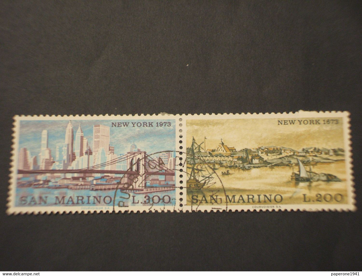 SAN MARINO -  1973 QUADRI NEW YORK 2  VALORI - TIMBRATI/USED - Used Stamps