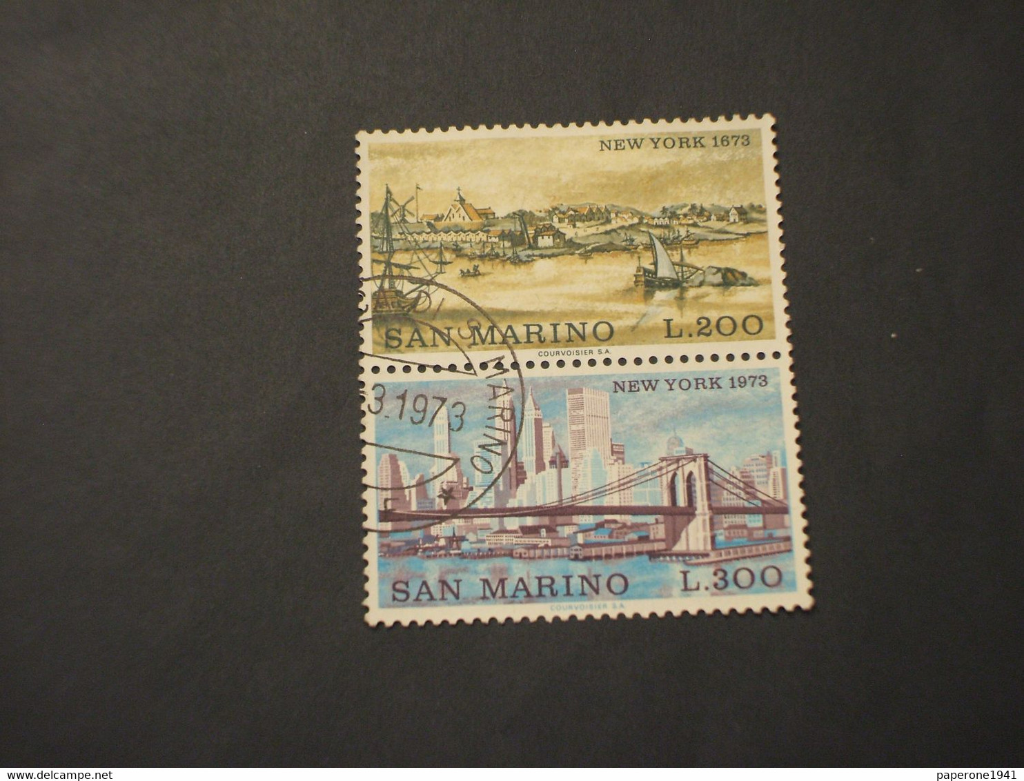 SAN MARINO -  1973 QUADRI NEW YORK 2  VALORI - TIMBRATI/USED - Used Stamps