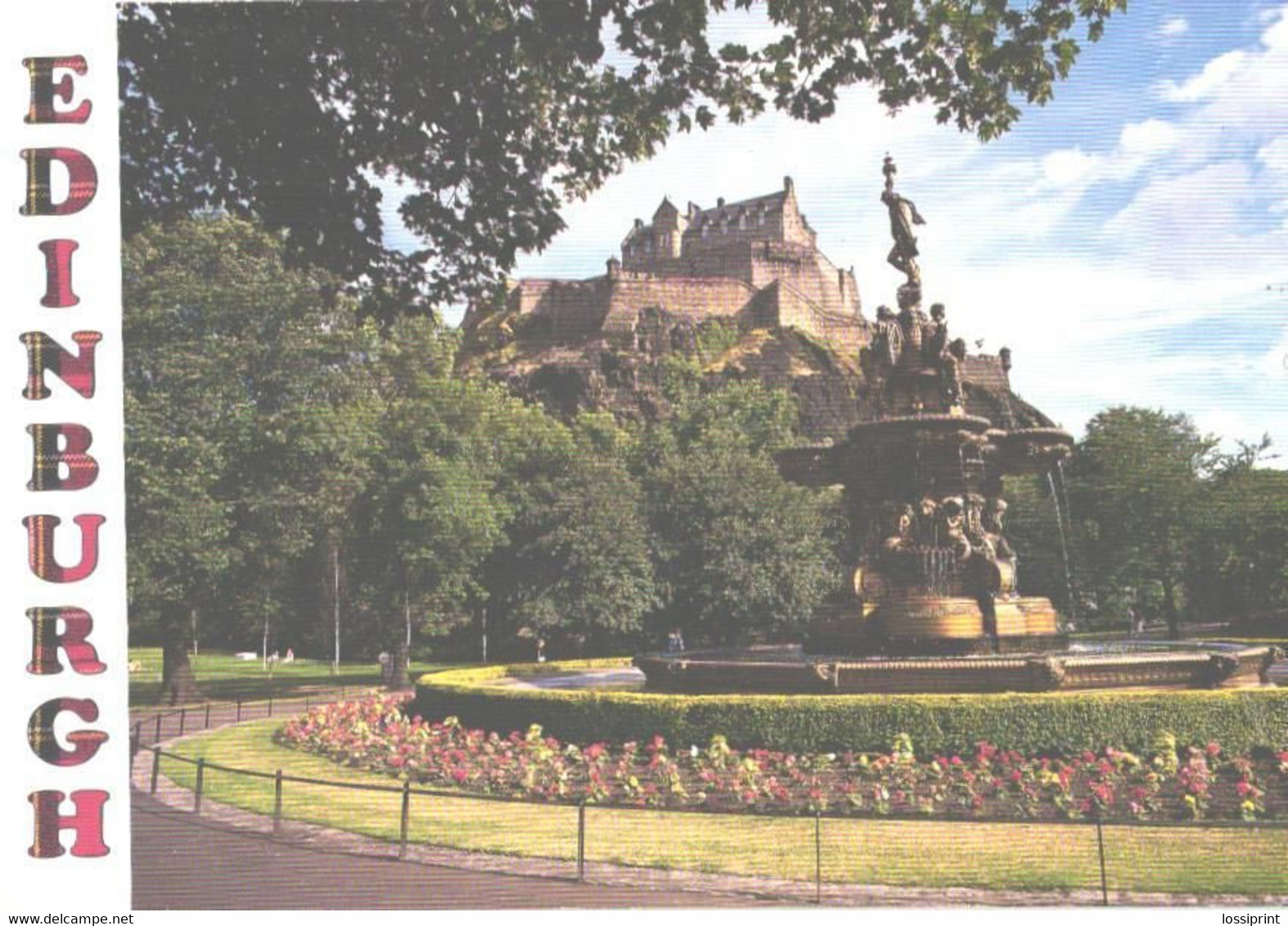 United Kingdom:Scotland, Edinburgh Castle From Ross Fountain - East Lothian