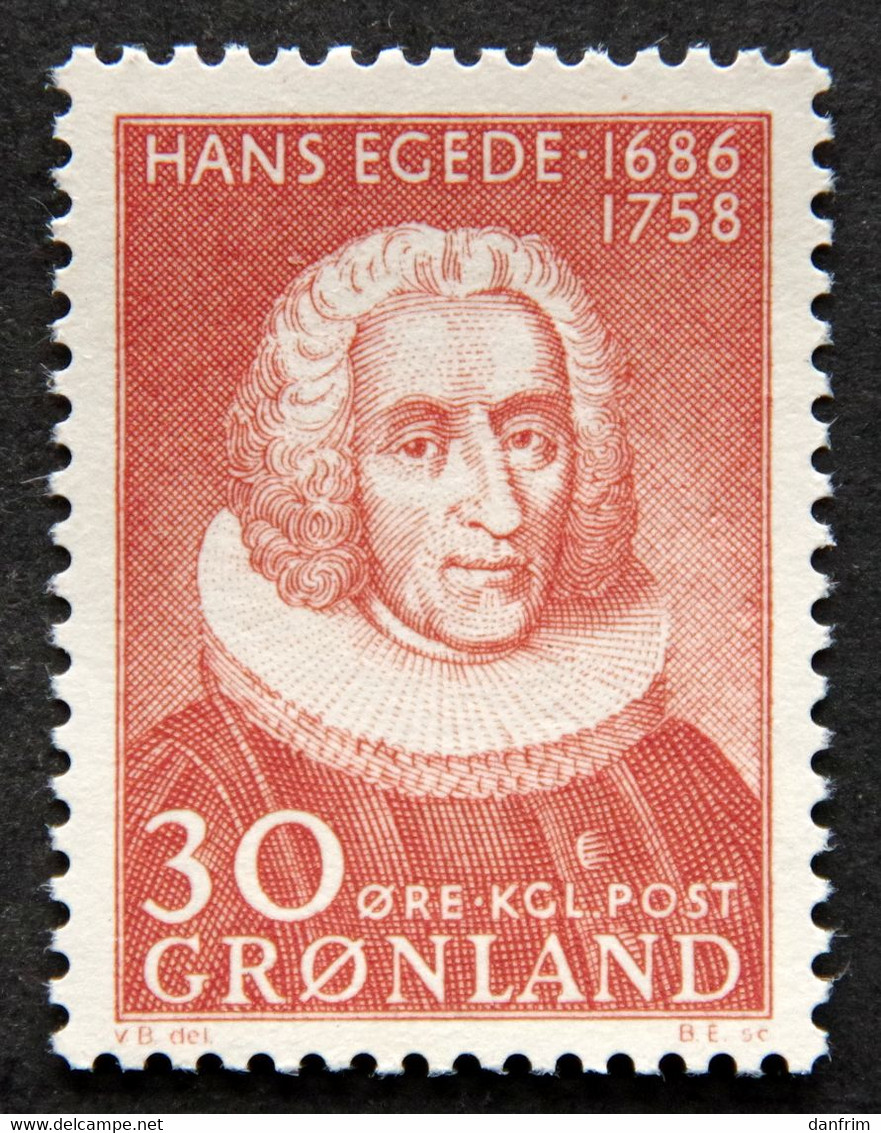 Greenland 1958  Hans Egede Bicentenary  Minr.42 MNH (**)  ( LOT F 2239) - Neufs