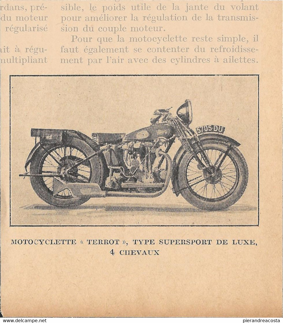 Suspension Arriére Elastique De La Machine René Gillet / Motocyclette Terrot - Immagine 1930 - Unclassified