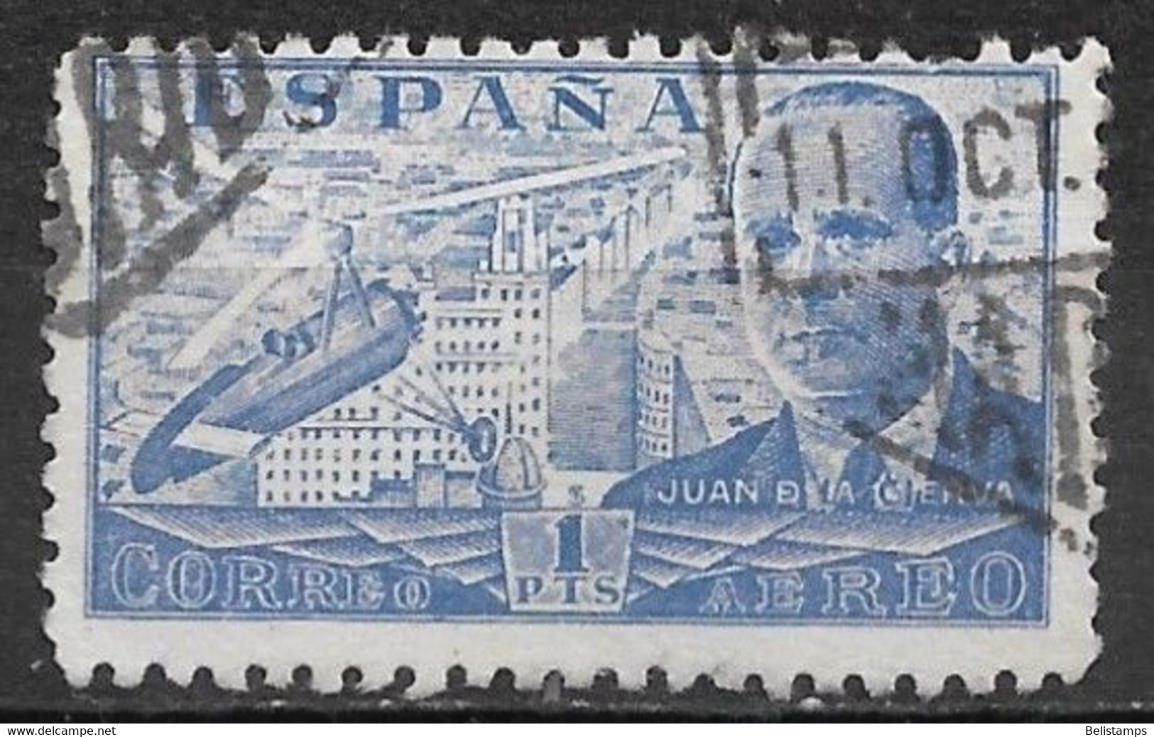 Spain 1941. Scott #C113 (U) Juan De La Cierva (1895-1936), Inventor Of The Autogiro - Used Stamps