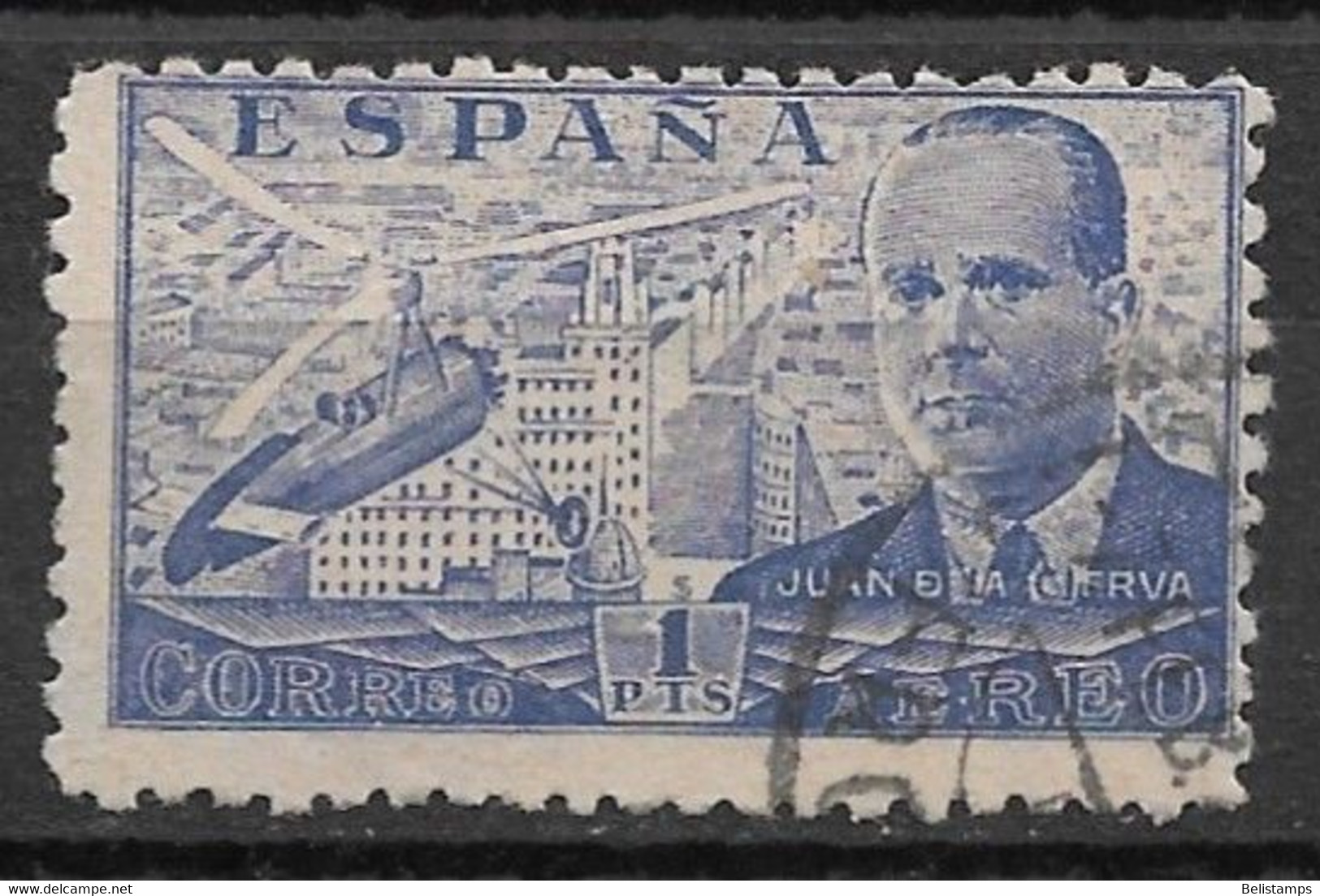 Spain 1941. Scott #C113 (U) Juan De La Cierva (1895-1936), Inventor Of The Autogiro - Used Stamps