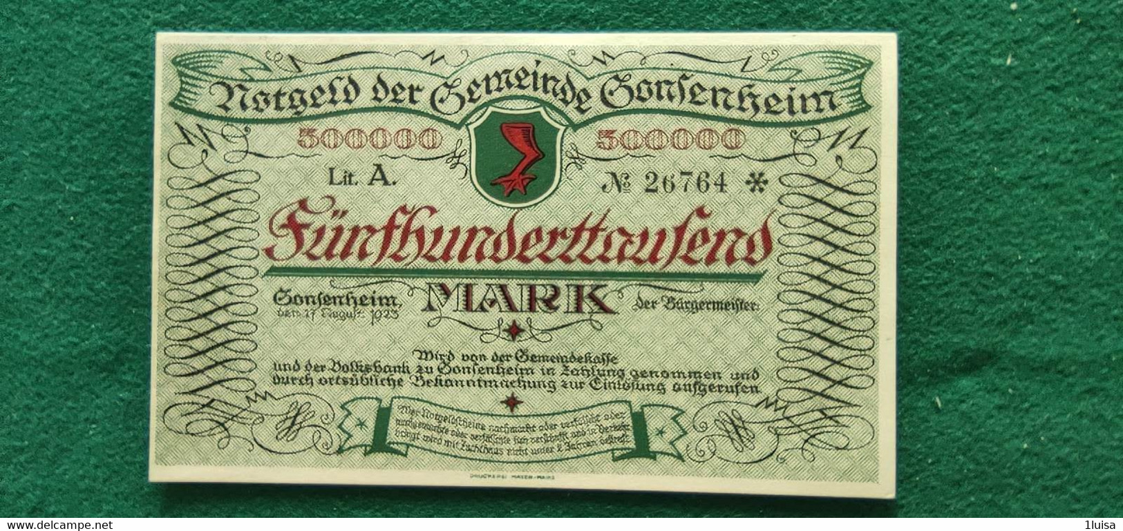 GERMANIA  Gonsenheim 500000 MARK 1923 - Kiloware - Banknoten