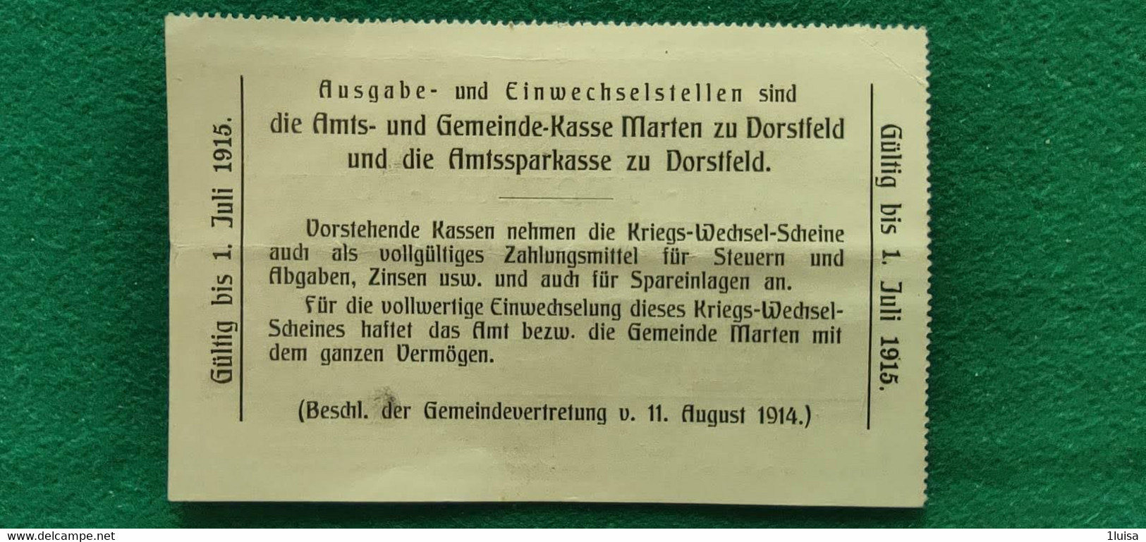 GERMANIA  Dortmund 3 Mark 1915 - Mezclas - Billetes