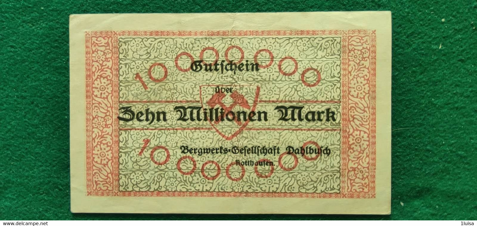 GERMANIA Bergwerks 10 Milioni  MARK 1923 - Vrac - Billets