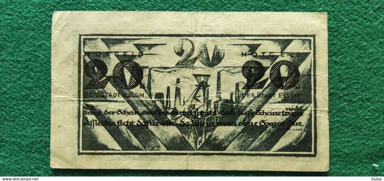 GERMANIA Essen 20  MARK 1922 - Kiloware - Banknoten