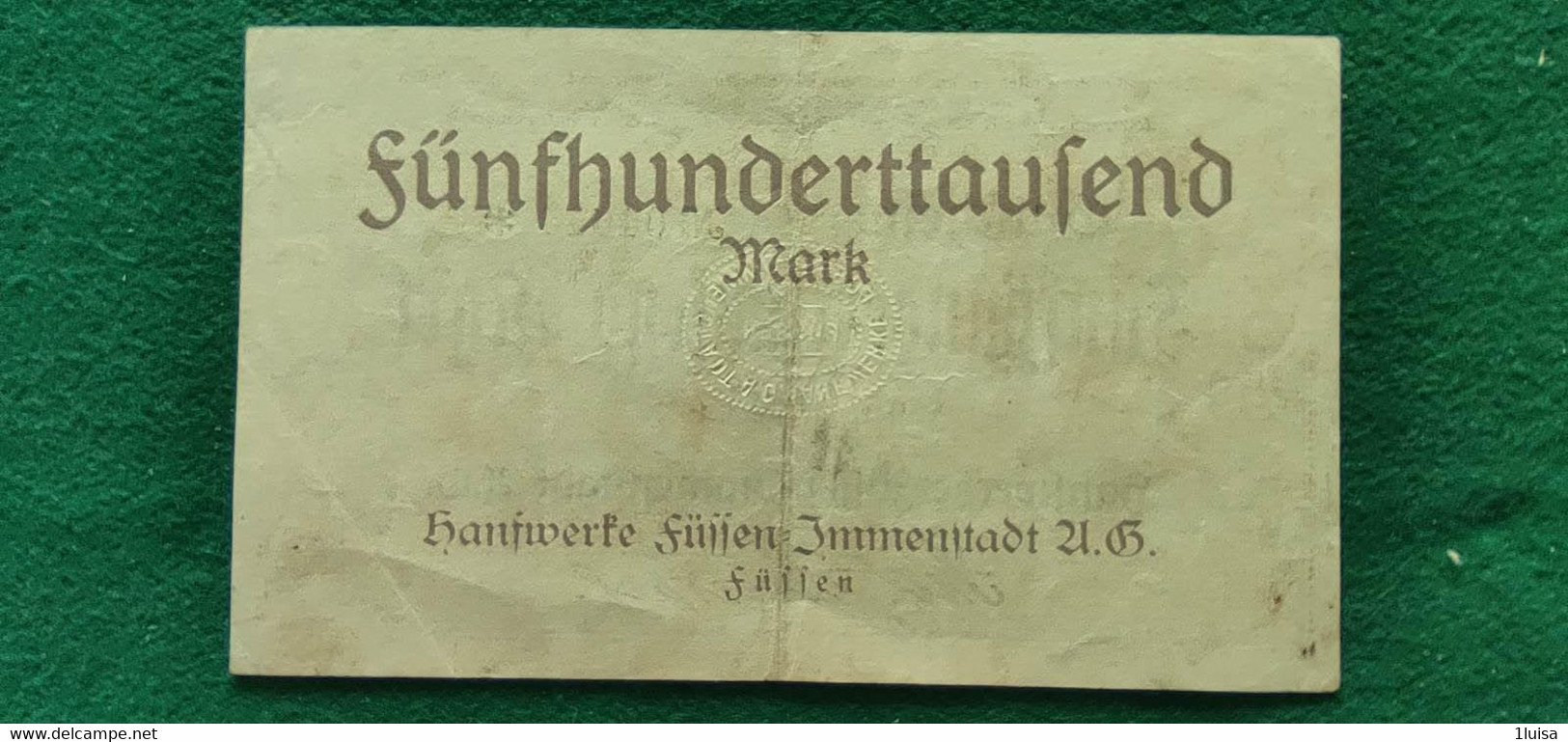 GERMANIA  Fussen 500000  MARK 1923 - Mezclas - Billetes