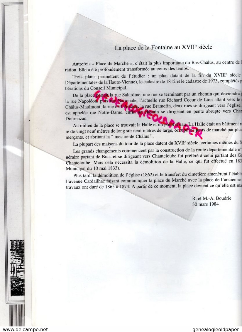 87- CHALUS- AUTREFOIS MEMOIRE AVANT 1940- ROGER BOUDRIE-MARC RABY-LOUIS BELAIR-PIERRE MAGNE - Limousin