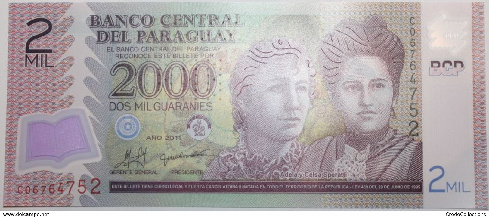 Paraguay - 2000 Guaranies - 2011 - PICK 228c - NEUF - Paraguay