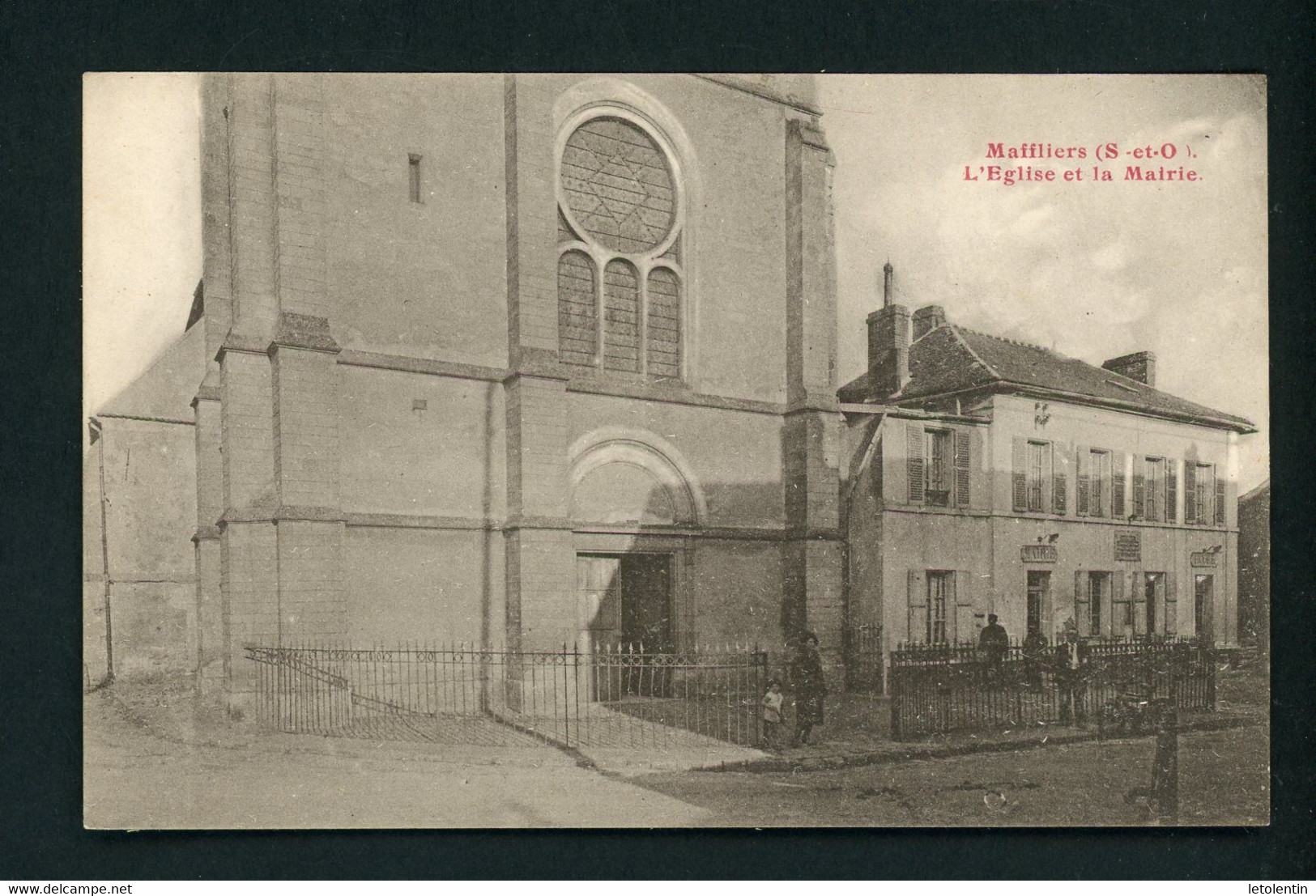 CPA:  95 - MAFFLIERS - L'EGLISE ET LA MAIRIE - Maffliers