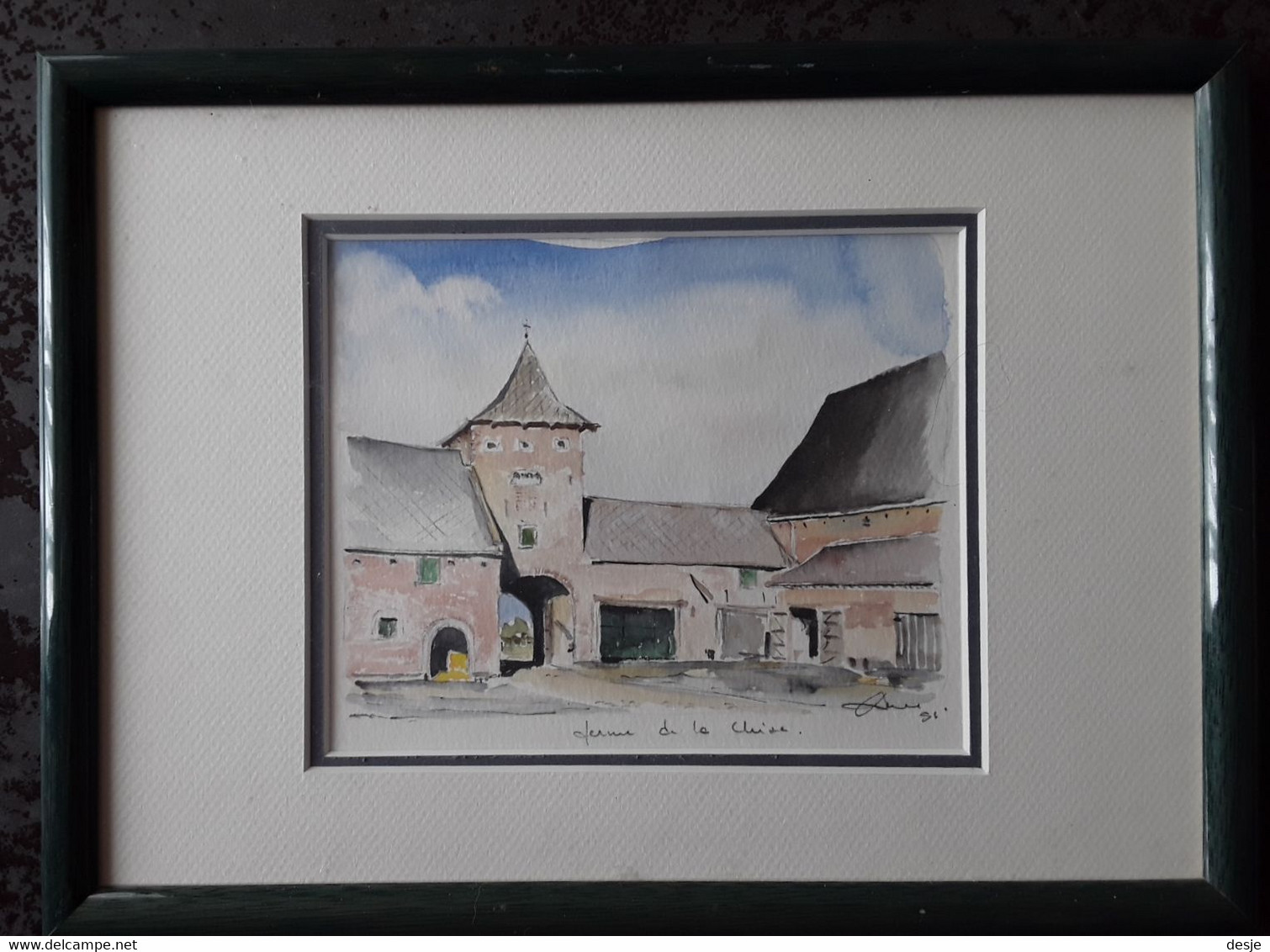 Aquarel Ferme De La Chise Près De L`aeroport. - Aquarelles