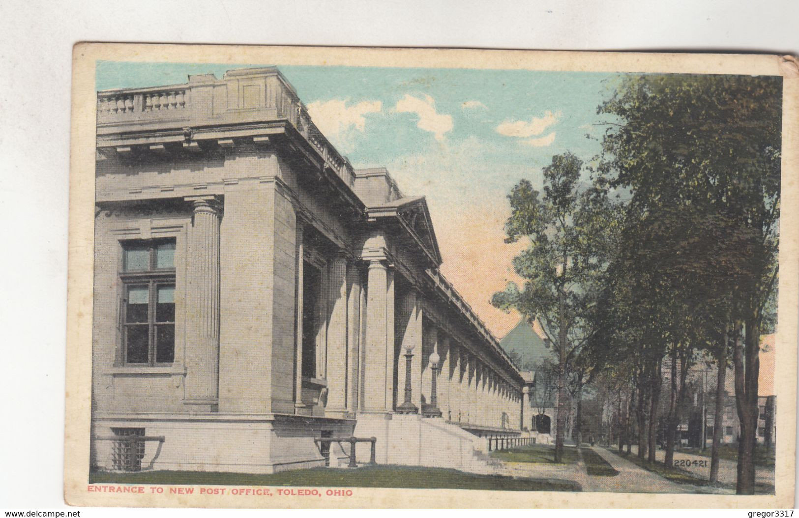 B6823) TOLEDO - Ohio - Entrance To NEW POST OFFICE - Old !! - Toledo