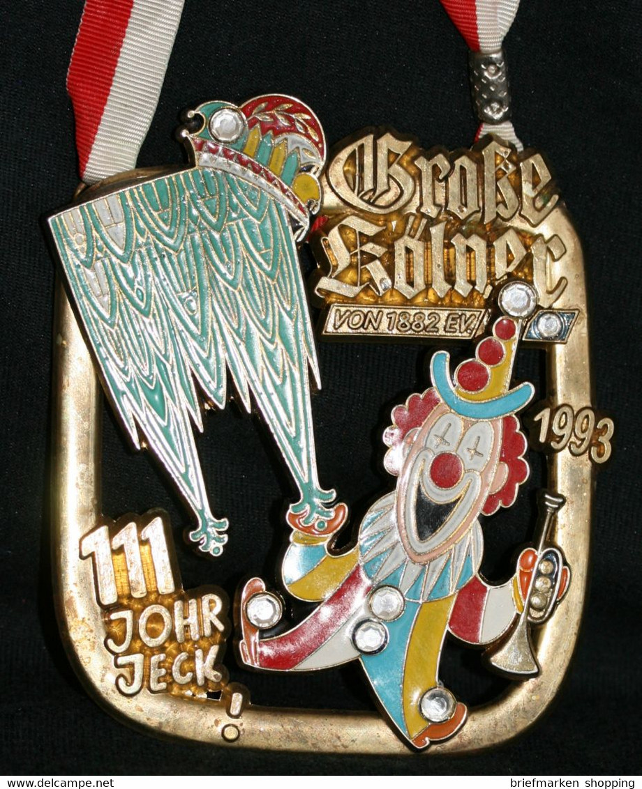 Kölner Karnevalsorden Von 1993 Der Großen Kölner - 111 Johr Jeck - Carnaval