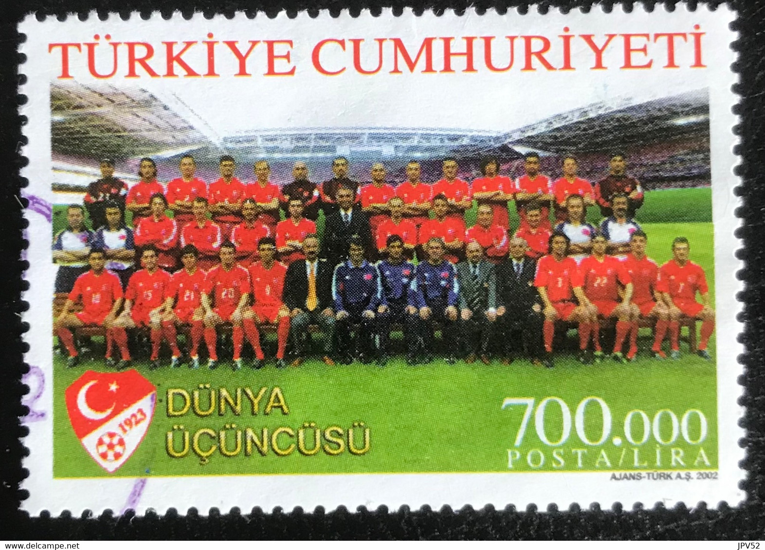 Türkiye Cumhuriyeti - 11/24 - (°)used - 2002 - Michel 3318 - WK Voetbal - Gebraucht