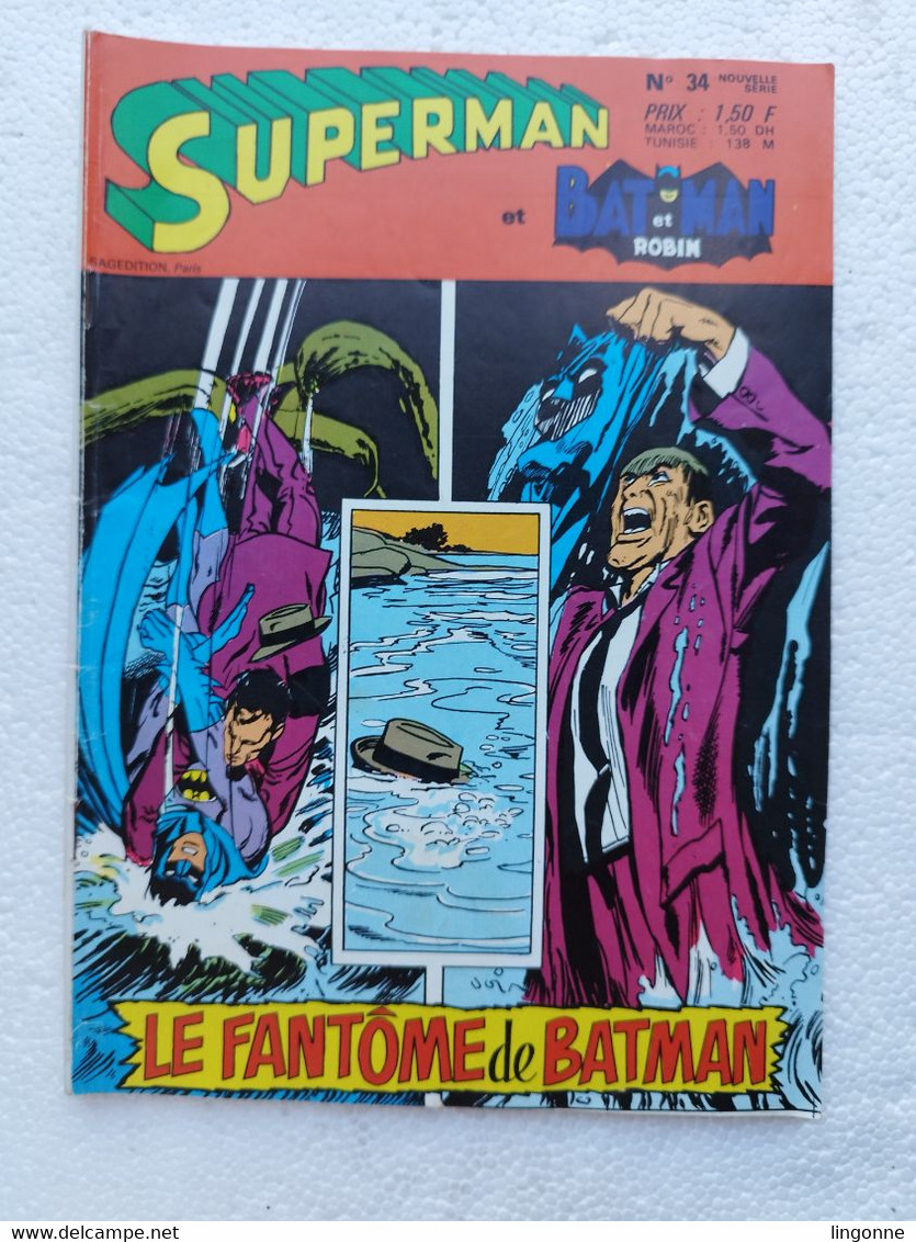 Superman Et Batman Et Robin Numéro 34 Le Fantôme De Batman Sagédition - 1971 - Superman