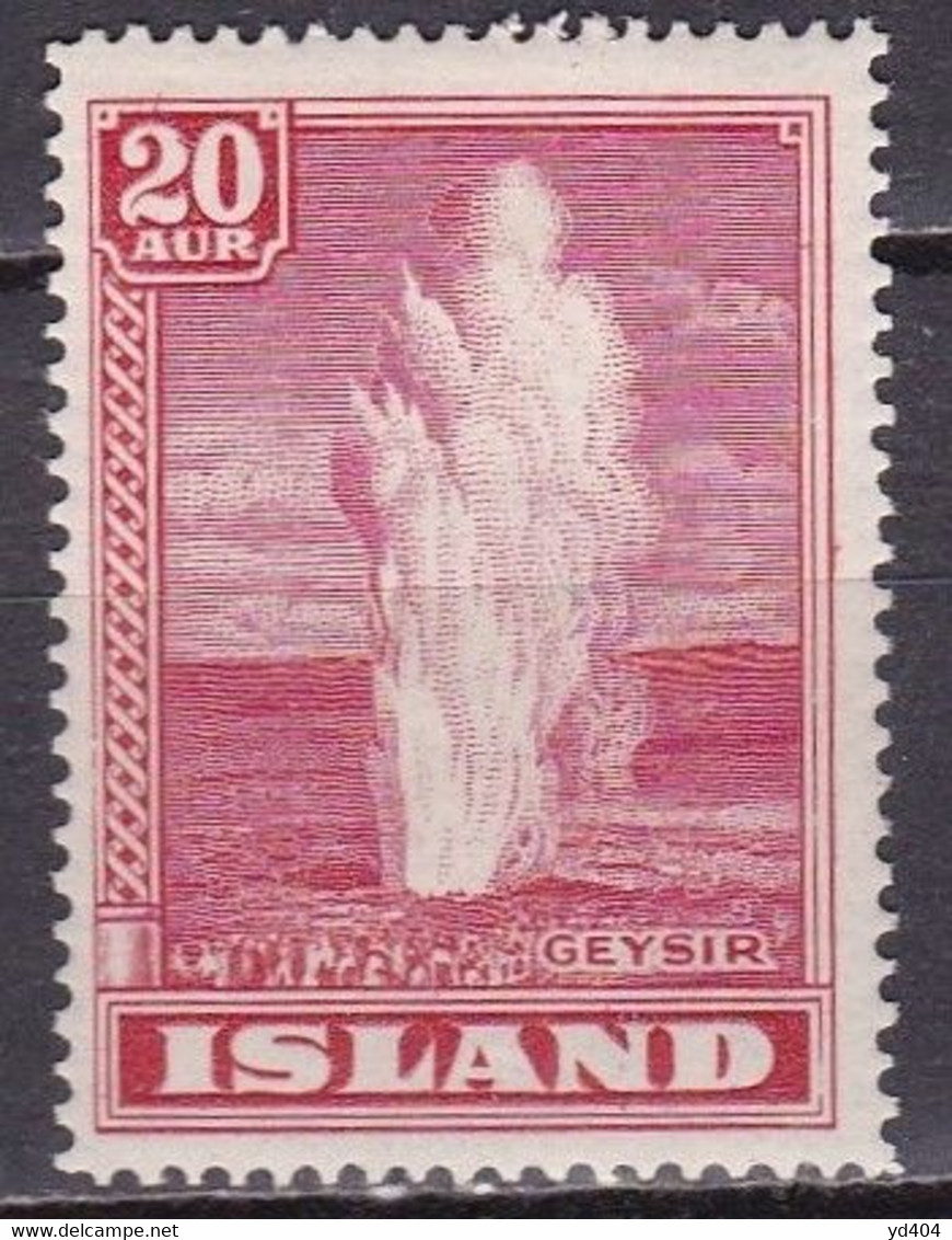 IS219 – ISLANDE – ICELAND – 1938-47 – THE GREAT GEYSER – SG # 224 MNH 29 € - Lettres & Documents
