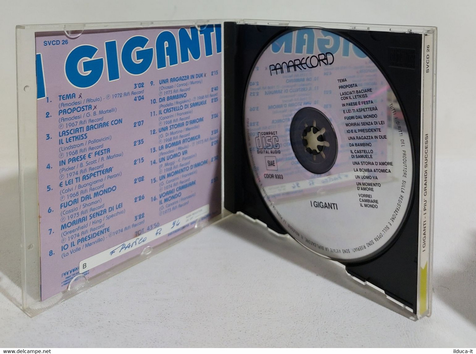 I107856 CD - I GIGANTI - I Più Grandi Successi - Panarecord - Sonstige - Italienische Musik