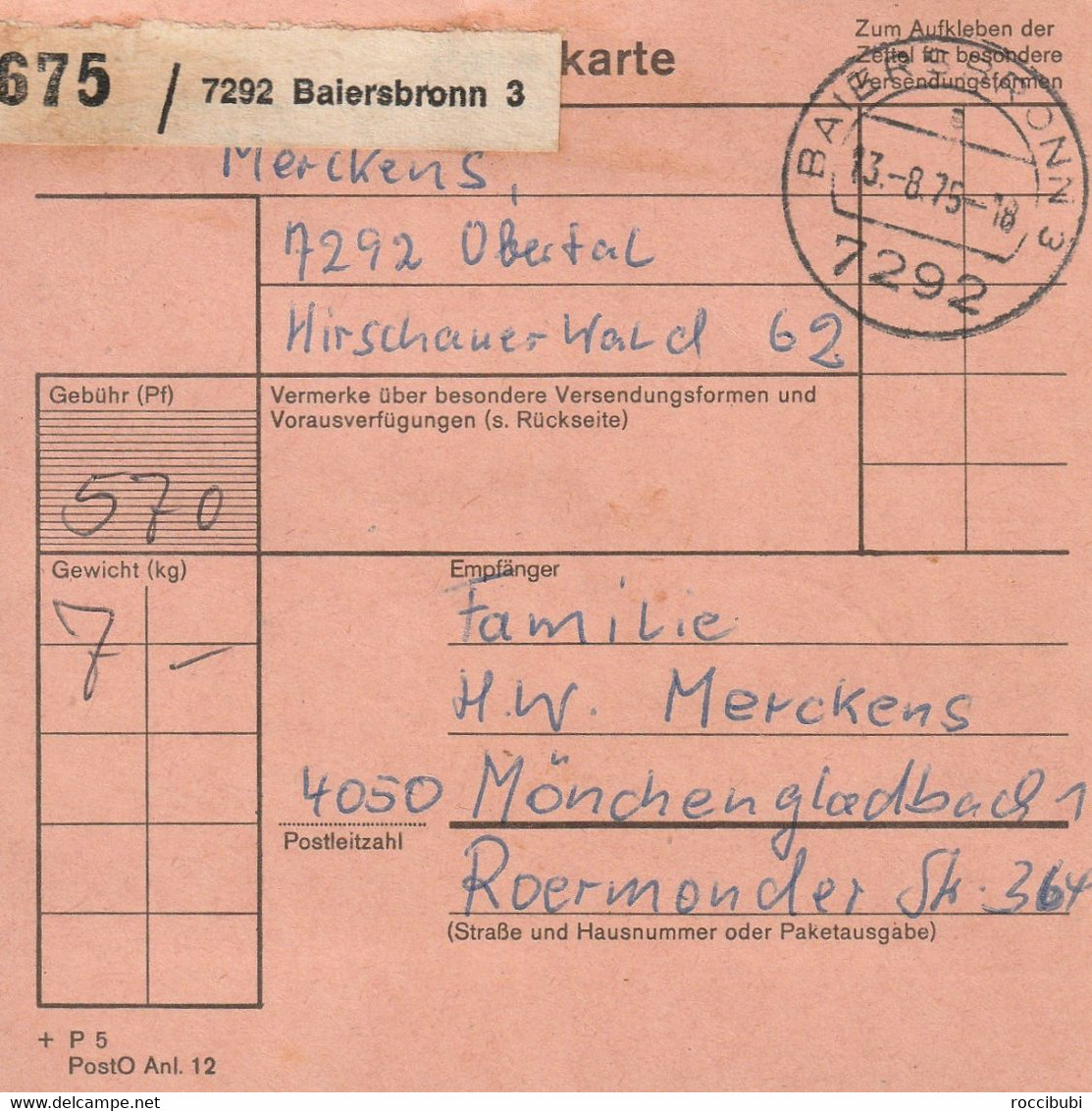 Paket Karte, Baiersbronn - Other & Unclassified