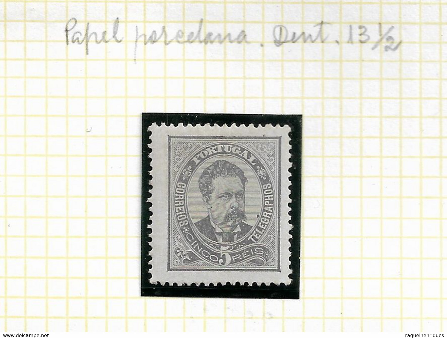 PORTUGAL STAMP - 1882-83 D.LUIS I P.PORCELANA Perf: 13½ Md#56b MH (LPT1#172) - Neufs