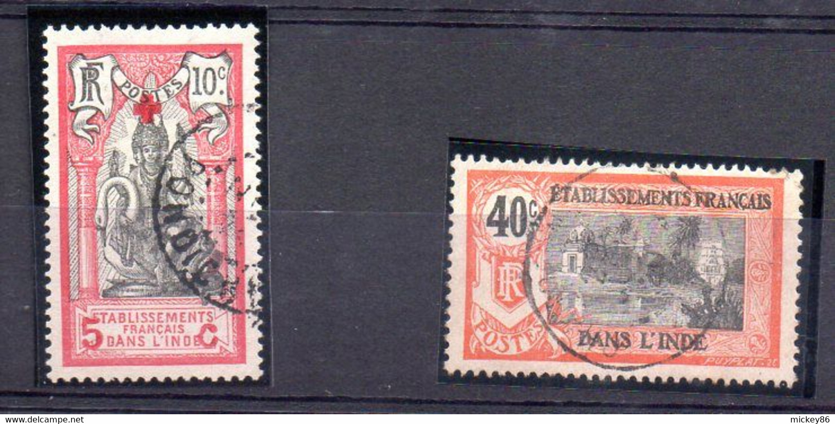 INDE -- 1914 à 1916 -- N° 47 ( IV )  + N° 36  -- Lot De 2 Timbres Oblitérés  (trace De Charnière) ............à Saisir - Gebraucht