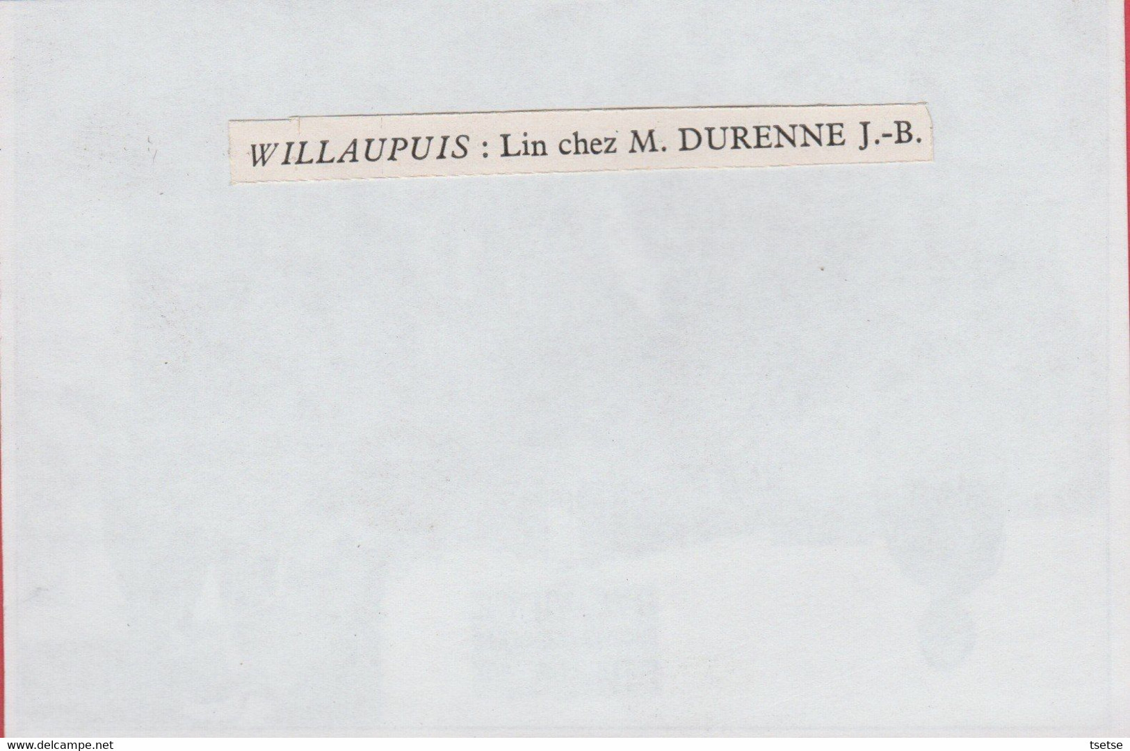 Willaupuis - Lin Chez Mr J-B Durenne ( Voir Verso ) - Leuze-en-Hainaut