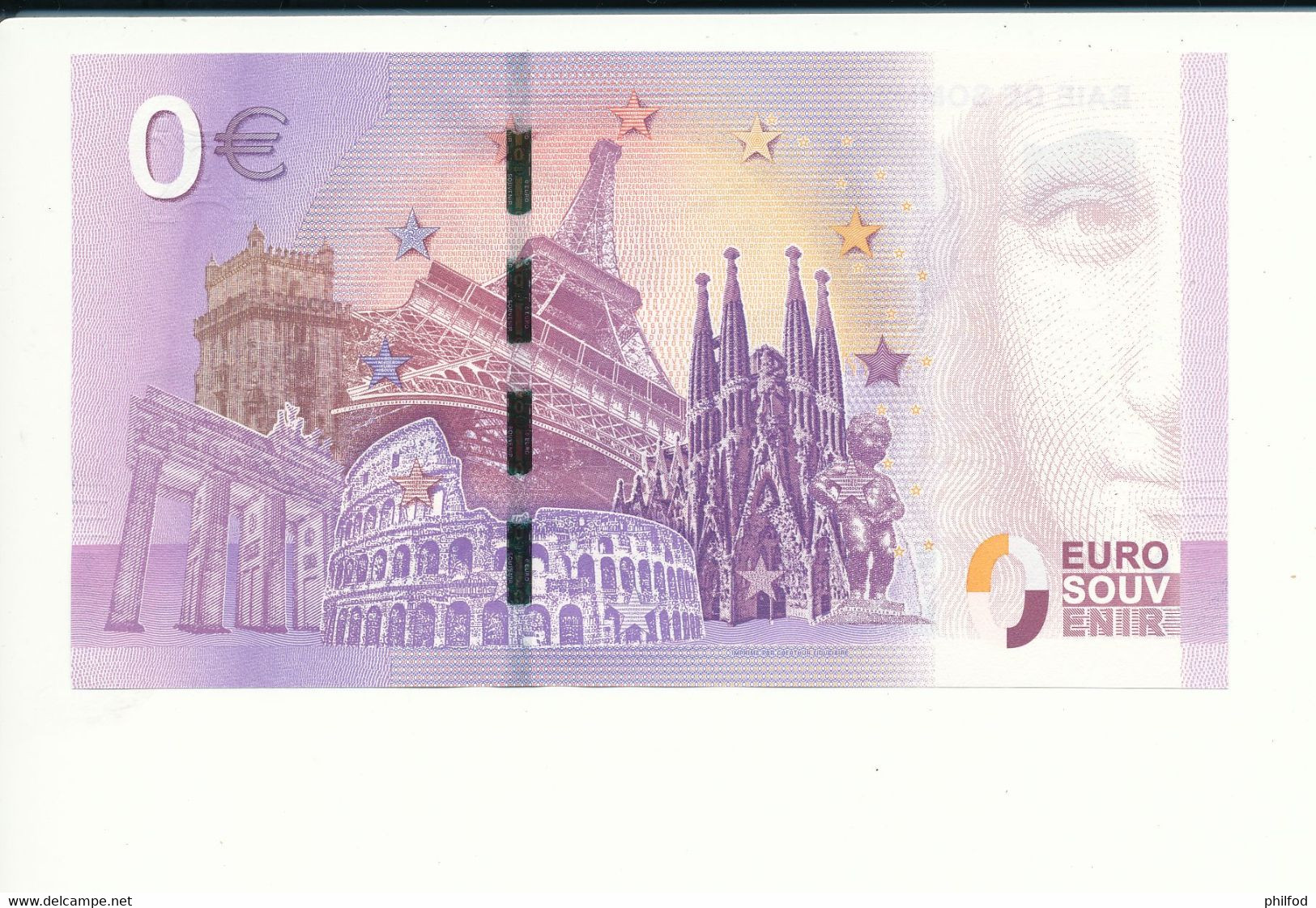 Billet Souvenir - 0 Euro - UECB - 2017-2 - BAIE DE SOMME -  N° 3808 - Billet épuisé - Vrac - Billets