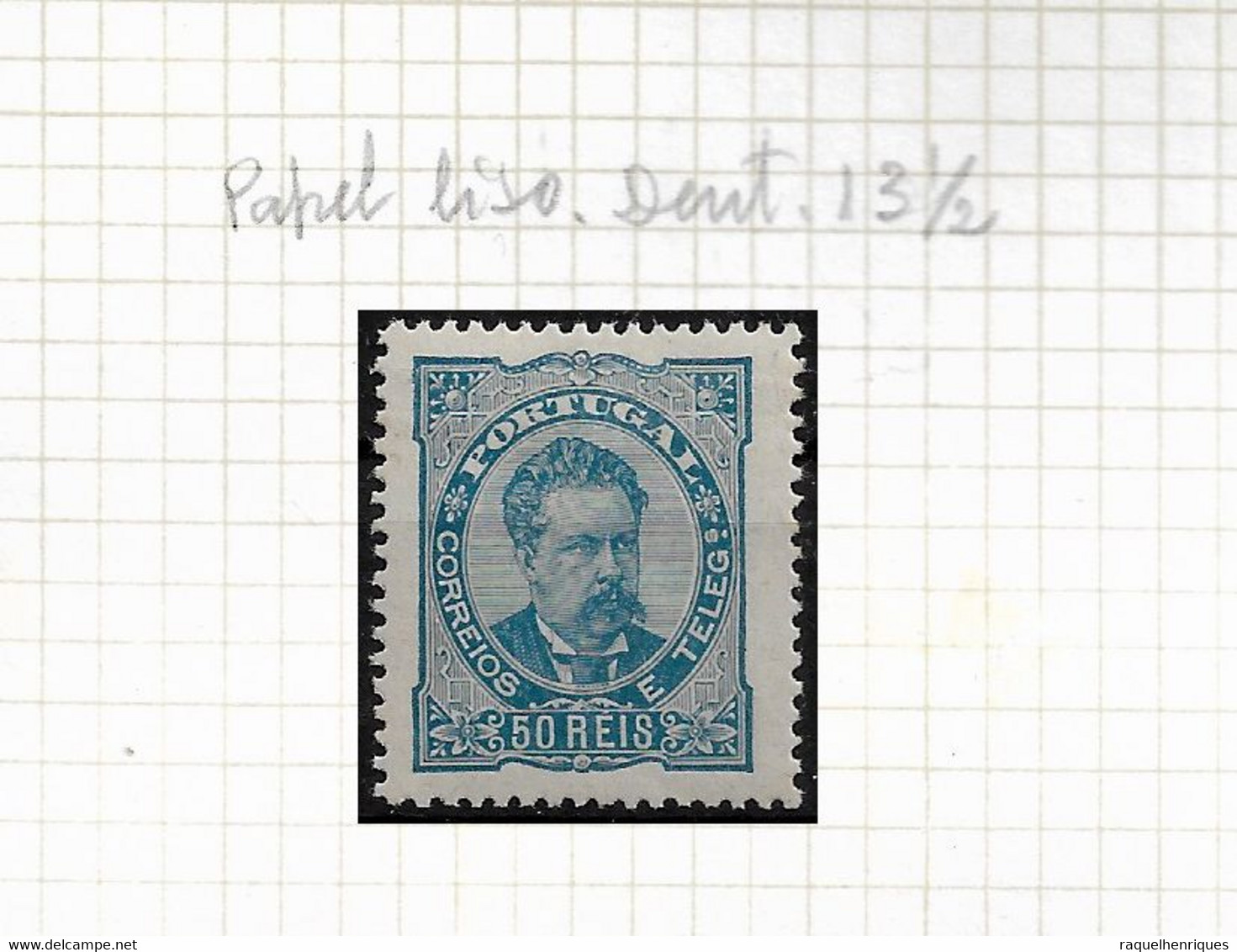 PORTUGAL STAMP - 1882-83 D.LUIS I P.LISO Perf: 13½ Md#58d MLH (LPT1#186) - Neufs
