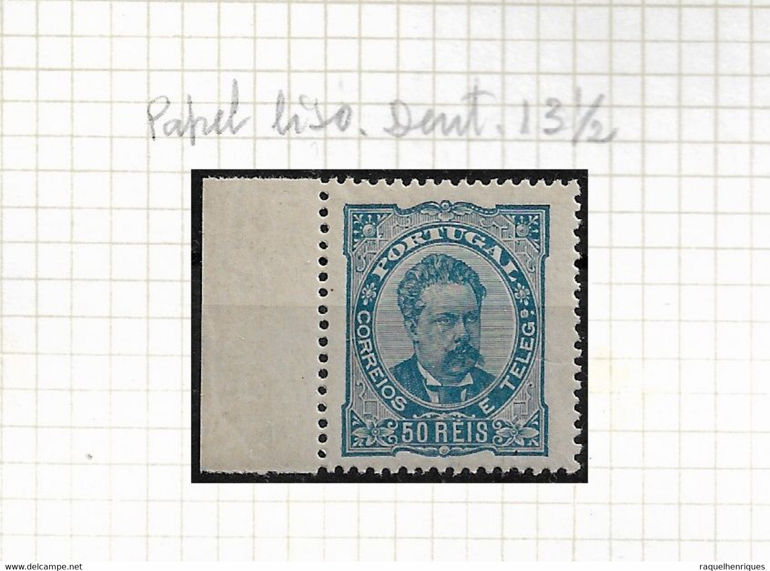 PORTUGAL STAMP - 1882-83 D.LUIS I P.LISO Perf: 13½ Md#58d MNH (LPT1#188) - Neufs