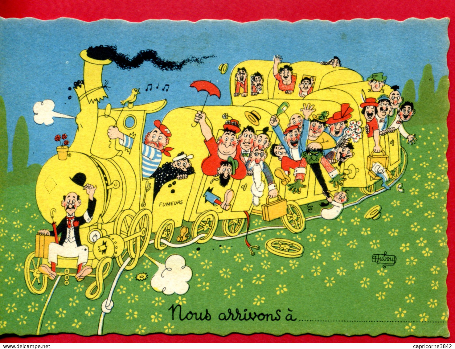 LE PETIT TRAIN De L'illustrateur DUBOUT - Dubout