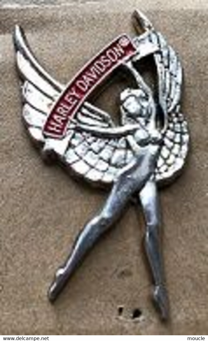 ANGE SEXY - PIN UP - PIN-UPS - HARLEY DAVIDSON - HD - USA - MOTO - ARGENTE - AILES - 3D - RELIEF - ANGEL -     (29) - Motorräder