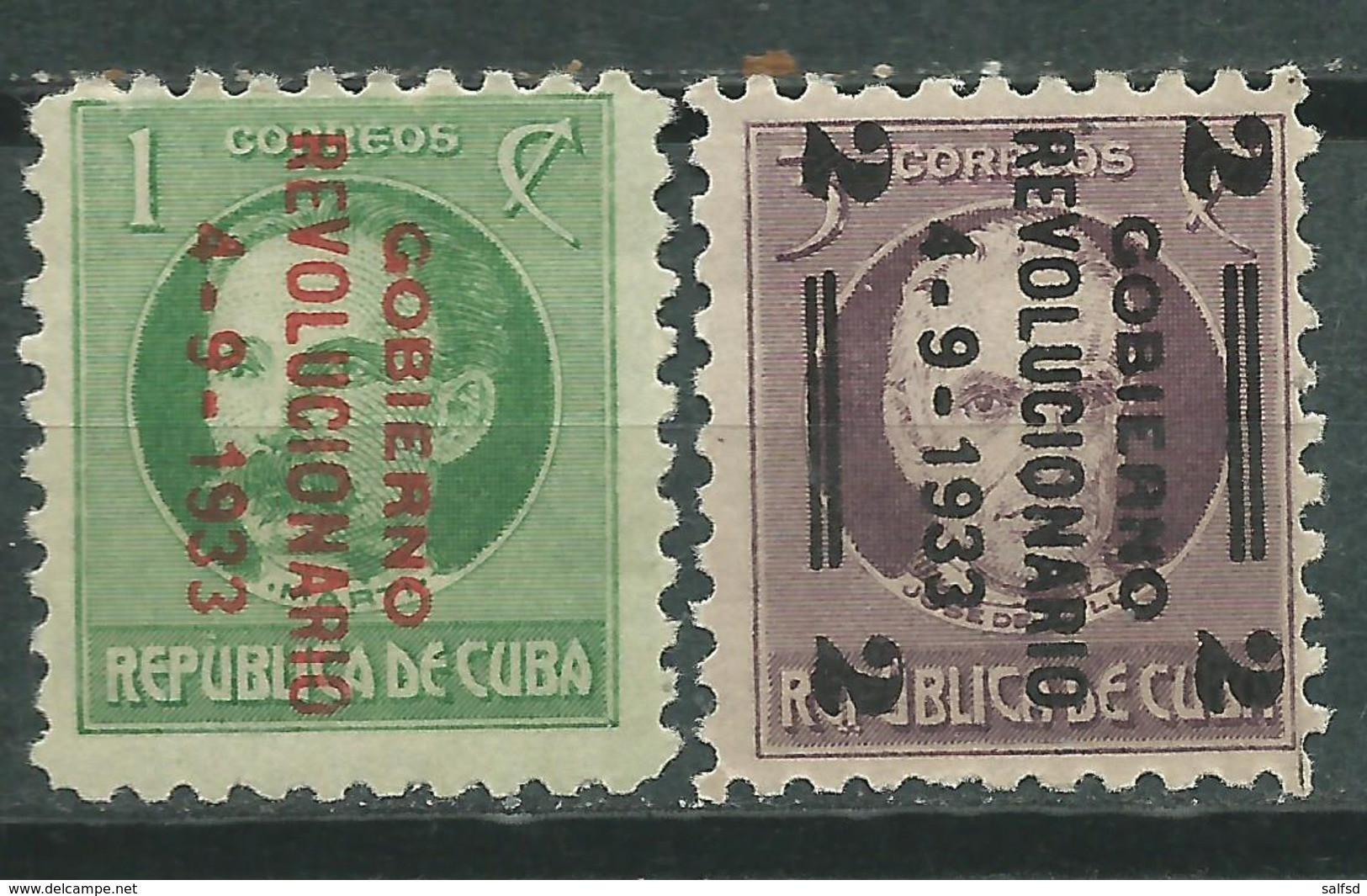 CUBA  Scott# 317/318 MLH Revolutionary Junta - Ongebruikt