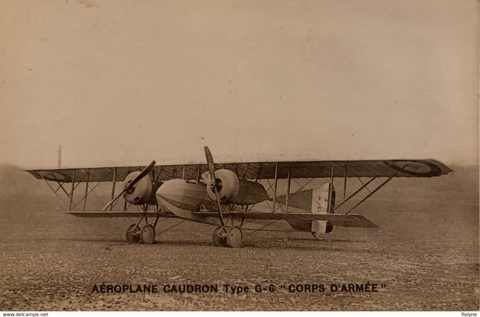 Aviation - Avion Aéroplane CAUDRON Type G-6 , CORPS D’ARMÉE - Militaria - Plane - 1914-1918: 1ère Guerre