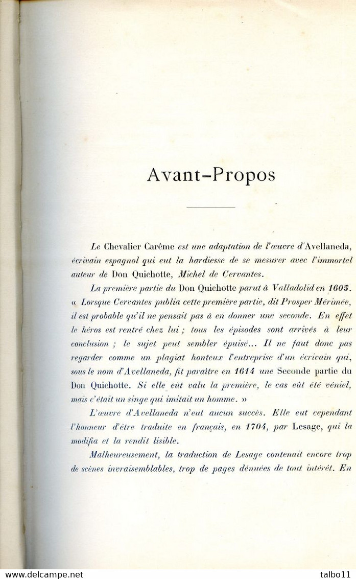 Les Aventures Du Chevalier Carême - M. Guéchot - Illustration De Henri Pille - Suite Imaginaire De Don Quichotte - Avventura