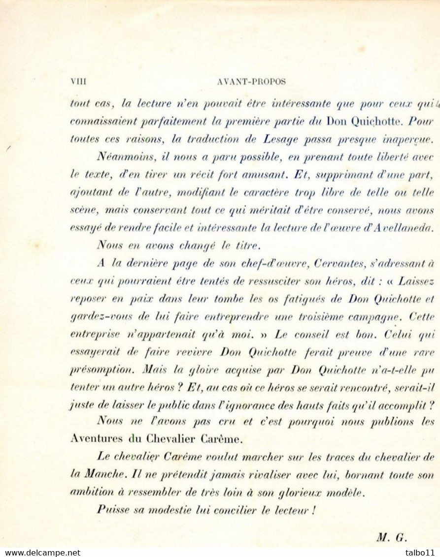 Les Aventures Du Chevalier Carême - M. Guéchot - Illustration De Henri Pille - Suite Imaginaire De Don Quichotte - Aventure